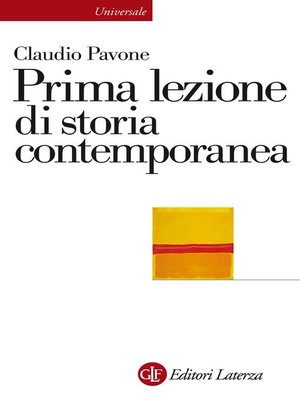 cover image of Prima lezione di storia contemporanea